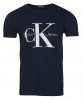 T-shirt koszulka Calvin Klein Jeans męska z okrągłym dekoldem granatowa